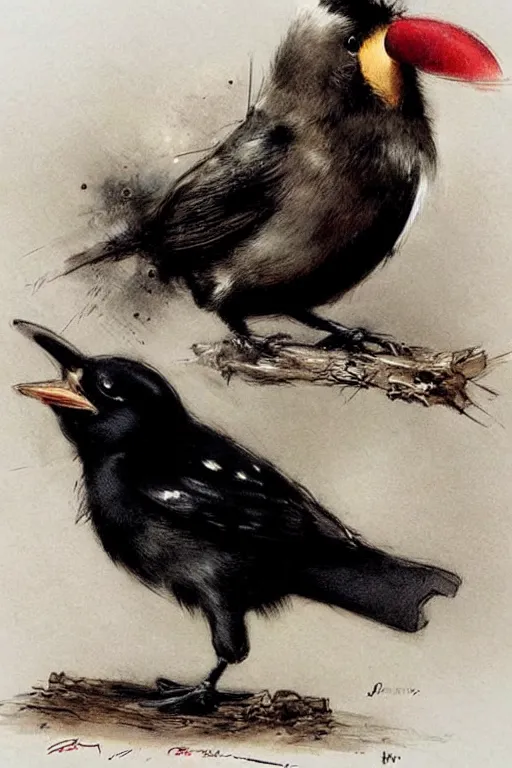 Image similar to ( ( ( ( ( bomb, the black bird, angry bird. muted colors. ) ) ) ) ) by jean - baptiste monge!!!!!!!!!!!!!!!!!!!!!!!!!!!