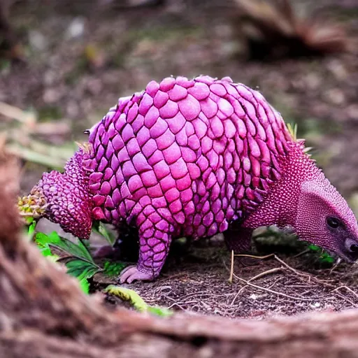 Image similar to photo of a pangolin that looks like a dragonfruit