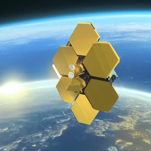 Prompt: beautiful image of webb telescope, pathtracing