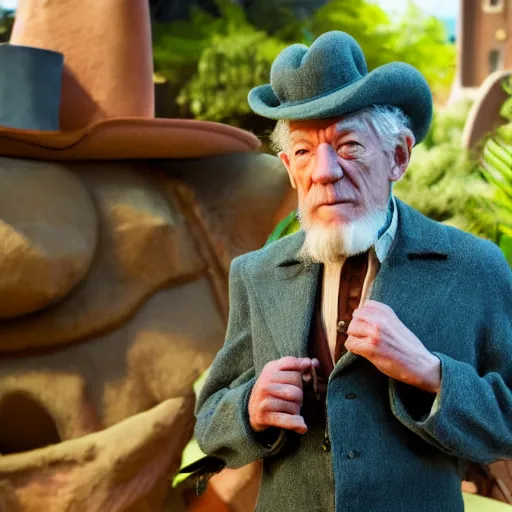 Prompt: Ian McKellen as Perry the Platypus, 4k, UHD