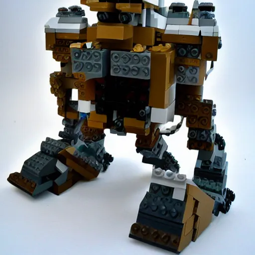 Image similar to mechwarrior timberwolf made of lego