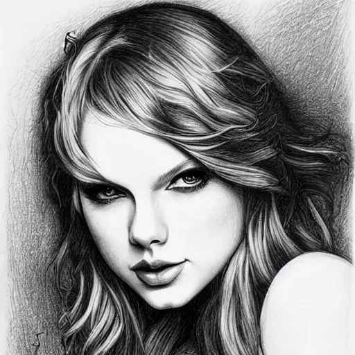 Taylor Swift Sketch Drawing Print Poster Hand Drawn Pencil Singer  #SWIFT_SKETCH4 : Amazon.fr: Produits Handmade