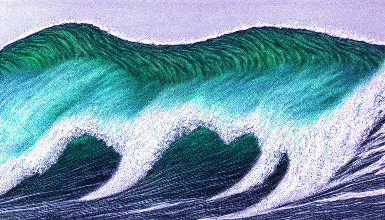 Prompt: surfing wave, photorealistic drawing, masterpiece