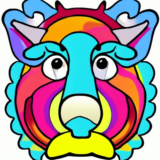 Image similar to colorful profile picture cartoon animal