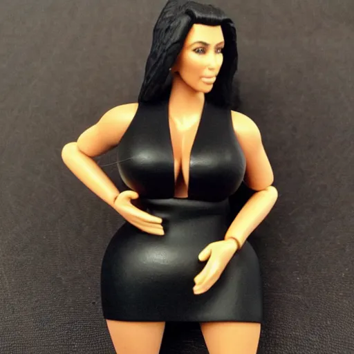 Image similar to kim kardashian as a toy figure.