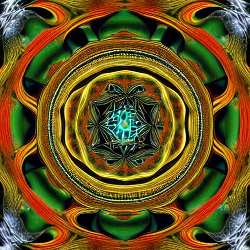 Image similar to Surreal interpretation of nonsymmetrical fractal Artwork in the style of Missy Gainer, deviantart