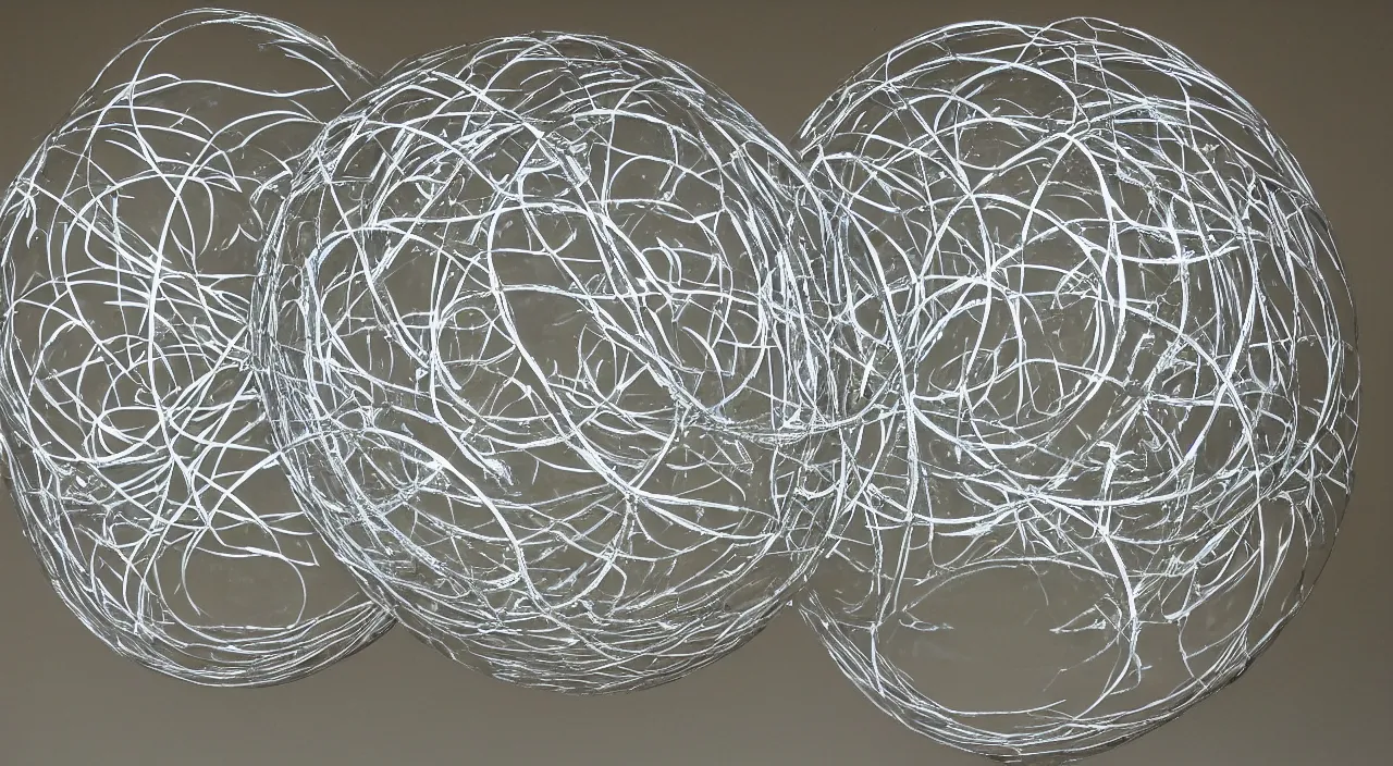 prompthunt: elegantly hanging wire art sculpture of a human face