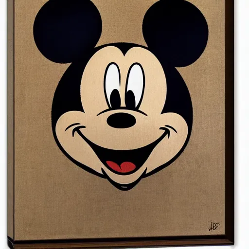 Prompt: mickey mouse by leonardo da vinci