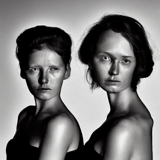 Image similar to photograph of two young woman by erwin olaf