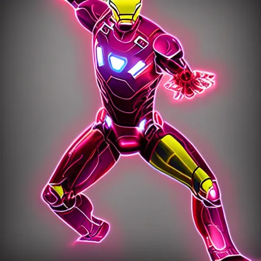 Day 16// Mark 39 (Gemini/Starboost) from my Iron Man Neon Artwork series!  (IG: @aniketjatav) : r/marvelstudios