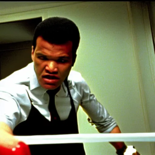 Image similar to Mohamed Ali showing his white card in American Psycho (1999)