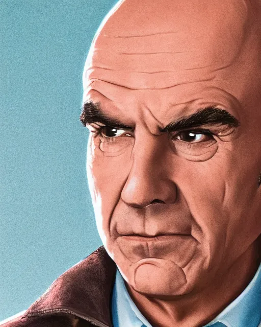 Image similar to a portrait of lalo salamanca from better call saul, highly detailed