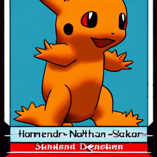 Image similar to special delivery charmander pokémon card, high-quality