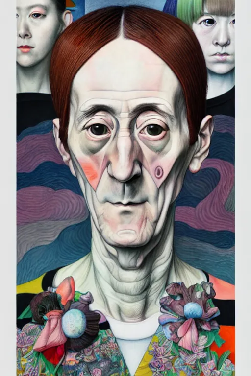 Image similar to full view, from a distance, of marcel duchamp, style of yoshii chie and hikari shimoda and martine johanna, highly detailed