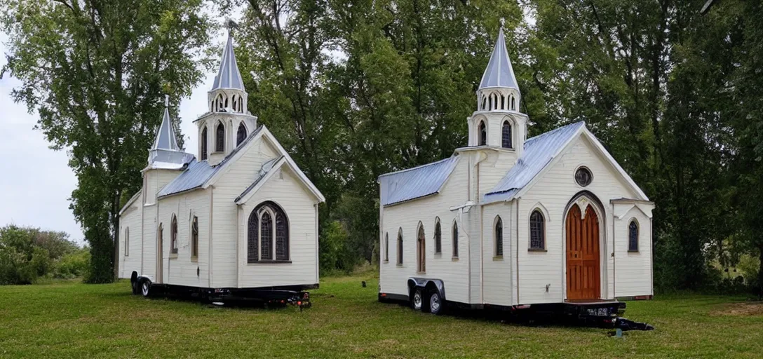 Image similar to tiny home that looks like st volodymyr's cathedral.