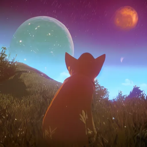 Image similar to a cat in the game no man's sky