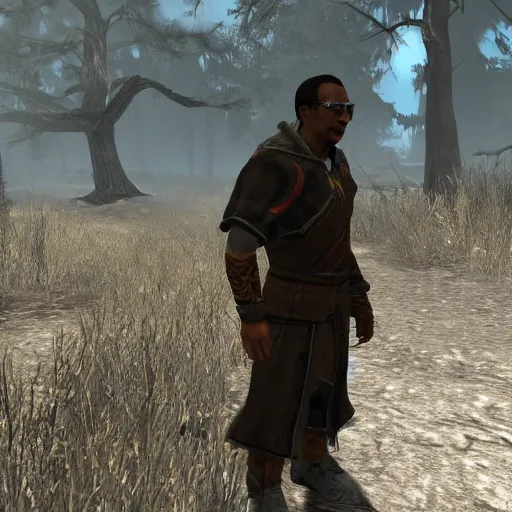 Image similar to Video game screenshot of Gustavo Fring in skyrim