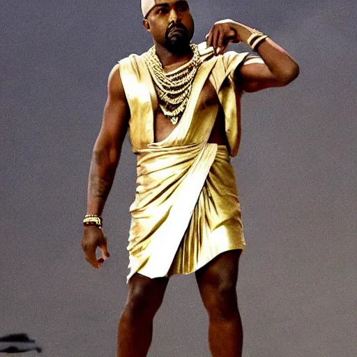 Image similar to kanye west as a greek god