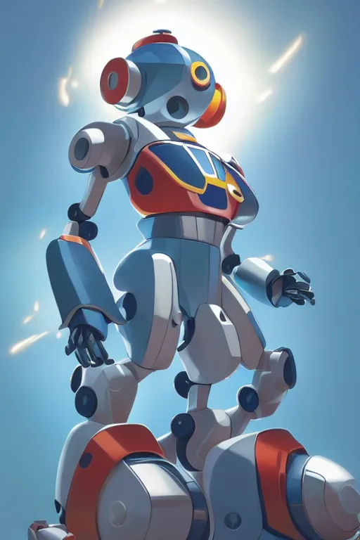 Image similar to metabots medabots medarotto medarot robot minimalist comics, behance hd by jesper ejsing, by rhads, makoto shinkai and lois van baarle, ilya kuvshinov, rossdraws global illumination ray tracing hdr radiating a glowing aura