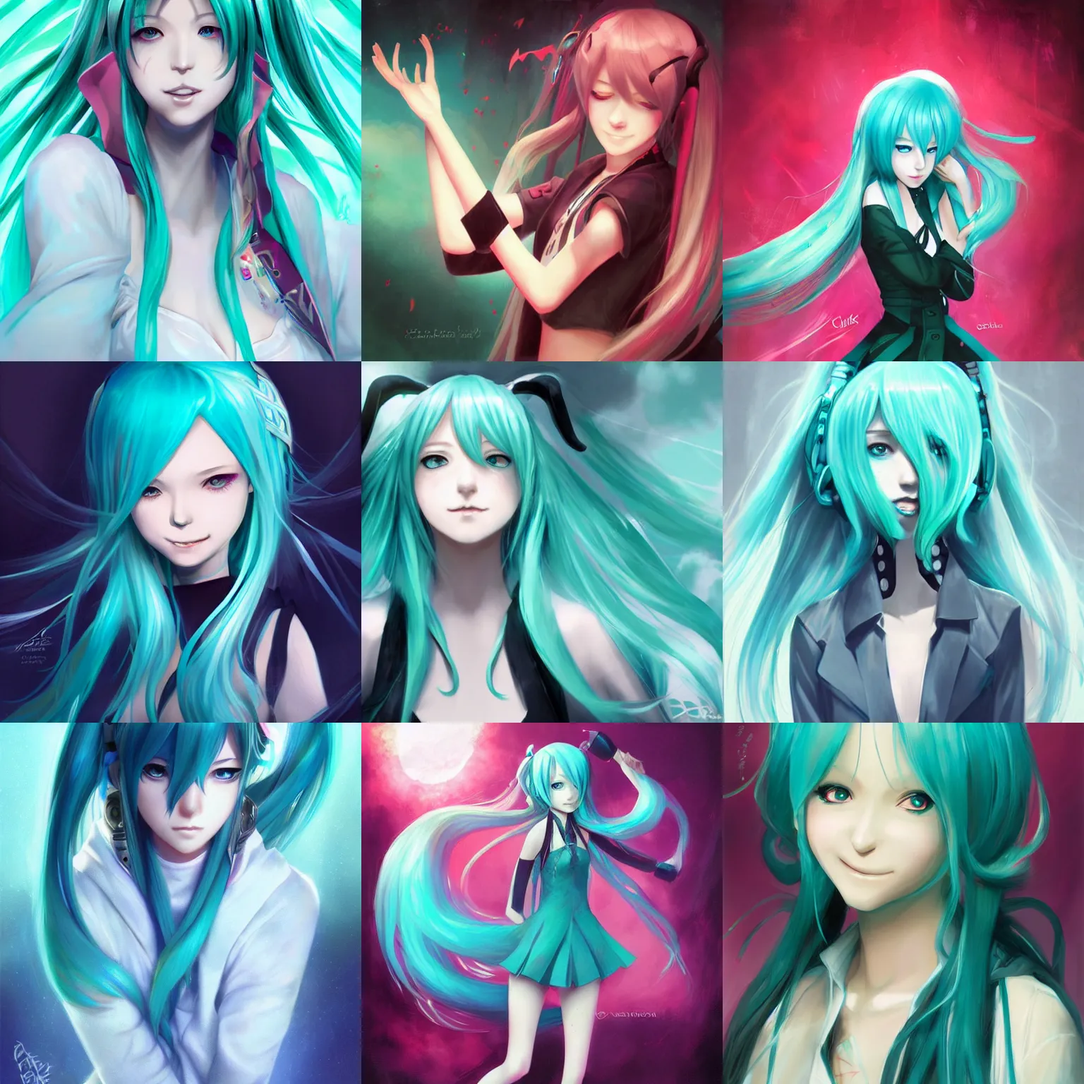 Prompt: hatsune miku by charlie bowater