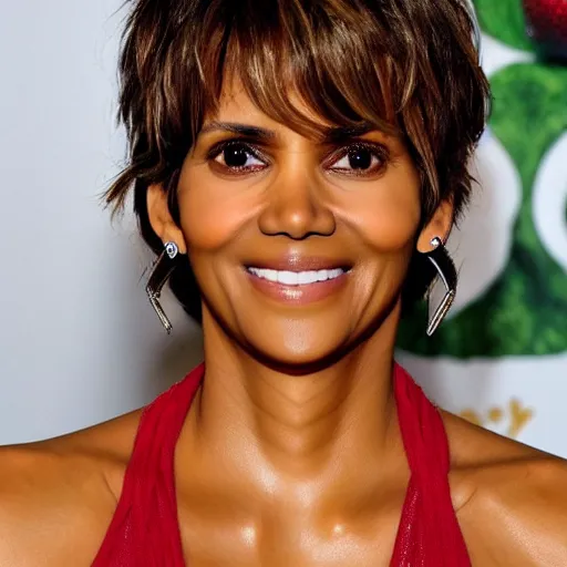 Prompt: halle berry as a berry fruit