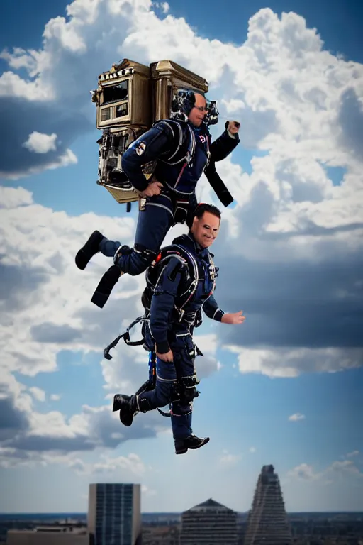 Image similar to joe biden flying with jet pack, hdr, masterpiece, photorealistic, cinematic, intricate detail, smooth, 4 k, aesthetic lighting, baroque object, sharp focus, hyper detailed, featured face details, arstation trending, ultra realistic, winning pullitzer award photo by : canon eos 5 d mark iv, by karah mew and adnan abidi and jodie bateman