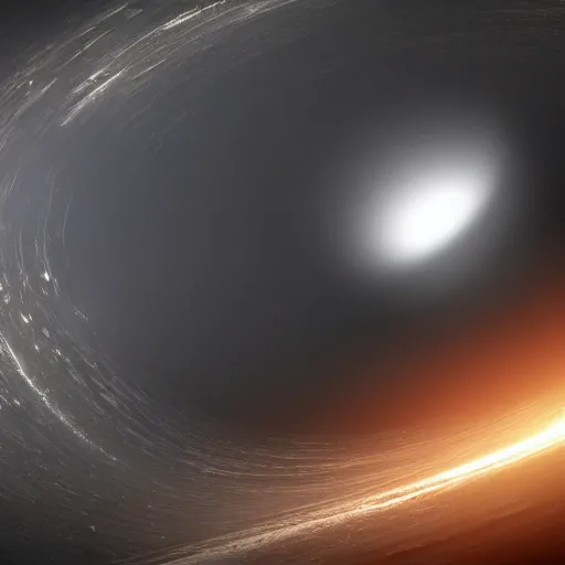 Image similar to artist's rendition of a black hole, 8 k, unreal engine render, highly detailed