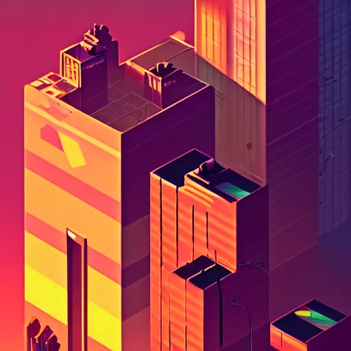 Image similar to isometric cybercity, golden hour by petros afshar and christopher balaskas and marius borgeaud and kiliain eng, 3 0 mm, well proportioned, highly detailed, rule of thirds