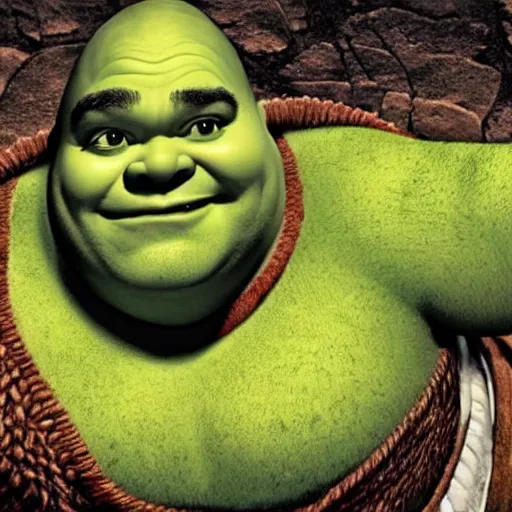 Prompt: Jack Black as Shrek