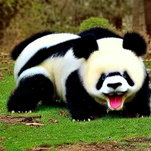 Prompt: a hybrid of welsh dragon and panda hybrid