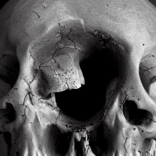 Image similar to hole in top of human skull