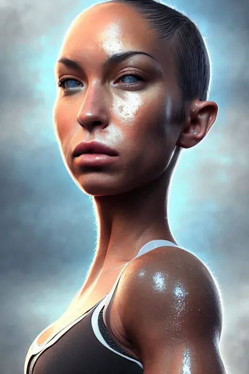 Prompt: epic professional digital art of stunningly gorgeous mixed race female starship personal trainer, by leesha hannigan, iris van herpen, artstation, cgsociety, wlop, epic, much wow, much detail, gorgeous, detailed, masterpiece