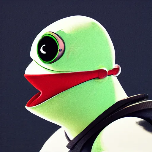 Image similar to futuristic pepe, artstation