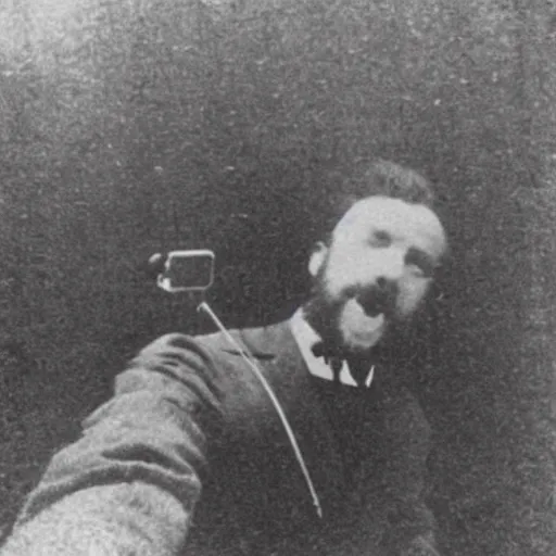 Image similar to selfie taken in 1 8 8 0 with a selfie stick