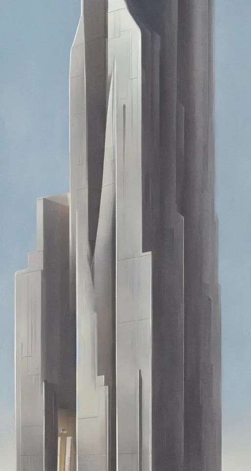 Prompt: huge futuristic building, illustration by bo bartlett, detailed, sharp, 8 k