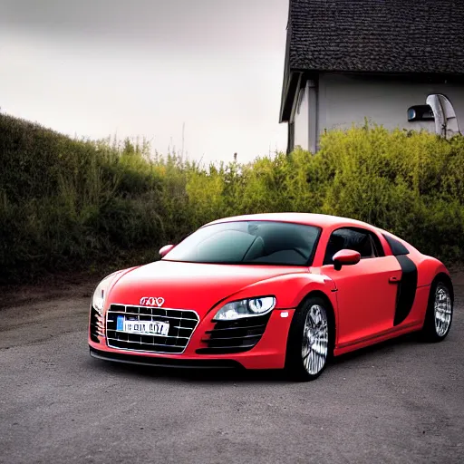 Image similar to 2000 Volkswagen Beetle, 2009 Audi R8, Hummer H1, combined altogether, photography, HD