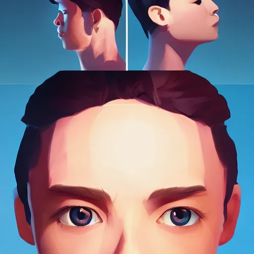 Image similar to face icon stylized minimalist 3 do interactive multiplayer, loftis, cory behance hd by jesper ejsing, by rhads, makoto shinkai and lois van baarle, ilya kuvshinov, rossdraws global illumination