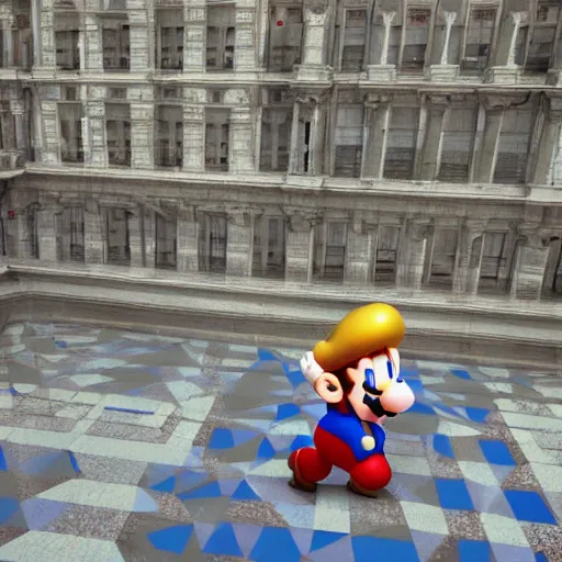 Image similar to super mario in istanbul, unreal engine, octane render, 4 k