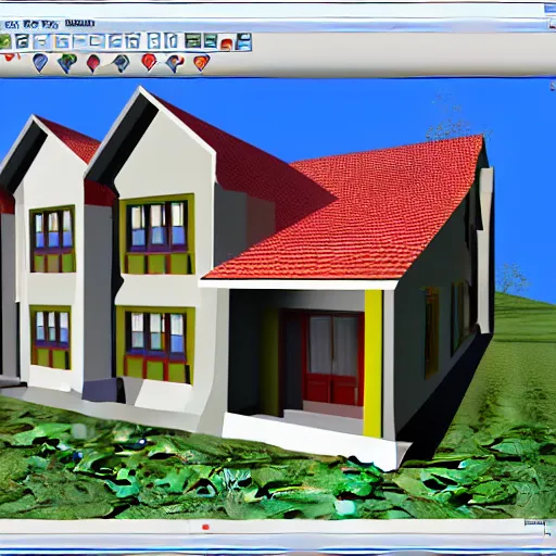 Image similar to 3 d home arcitecture design software, old software, windows 3. 1 software