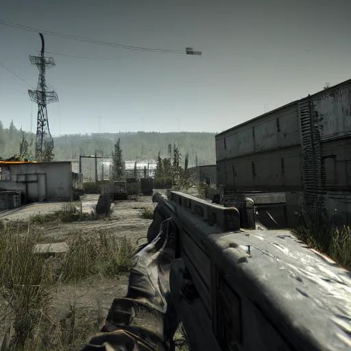 Prompt: highly detailed screenshot of escape from tarkov,