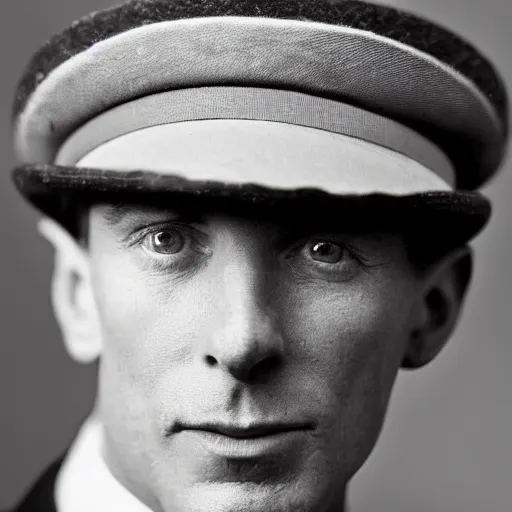 Prompt: A photograph portrait of Jerma985 wearing a pork pie hat in the early 1920s, taken in the early 1920s, grainy, taken on a early 1900s Kodak Camera, realistic, hyperrealistic, very realistic, highly detailed, very detailed, extremely detailed, detailed, digital art, trending on artstation