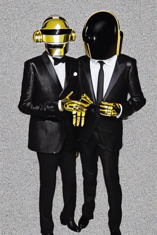 Image similar to the daft punk revealing their faces