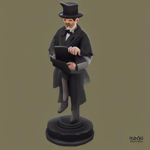 Prompt: an isometric portrait of a conductor, unreal engine, trending on artstation,