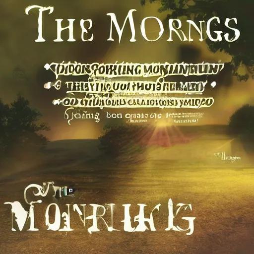 Prompt: the joys of the morning