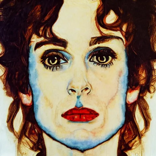 Prompt: winona Ryder in the style of egon schiele