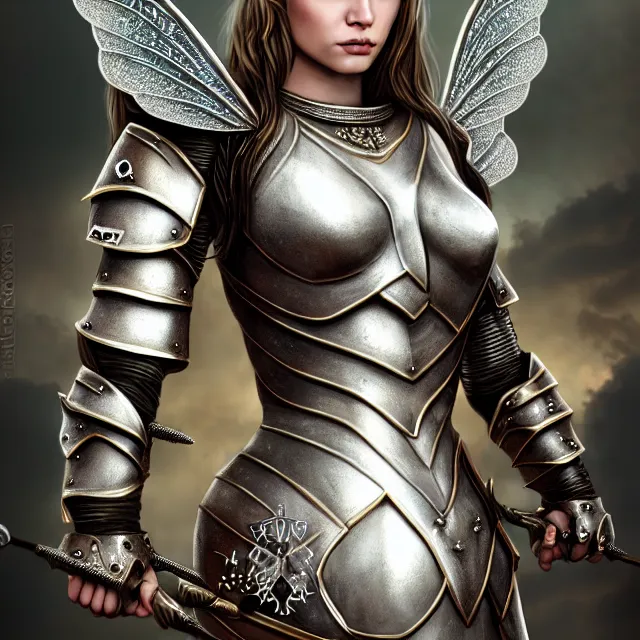 Image similar to fairy warrior queen in sparkling armour, highly detailed, 8 k, hdr, award - winning, trending on artstation, anne stokes, photorealistic