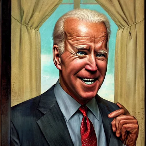 terrifying, surreal portrait of joe biden by j. c. | Stable Diffusion ...