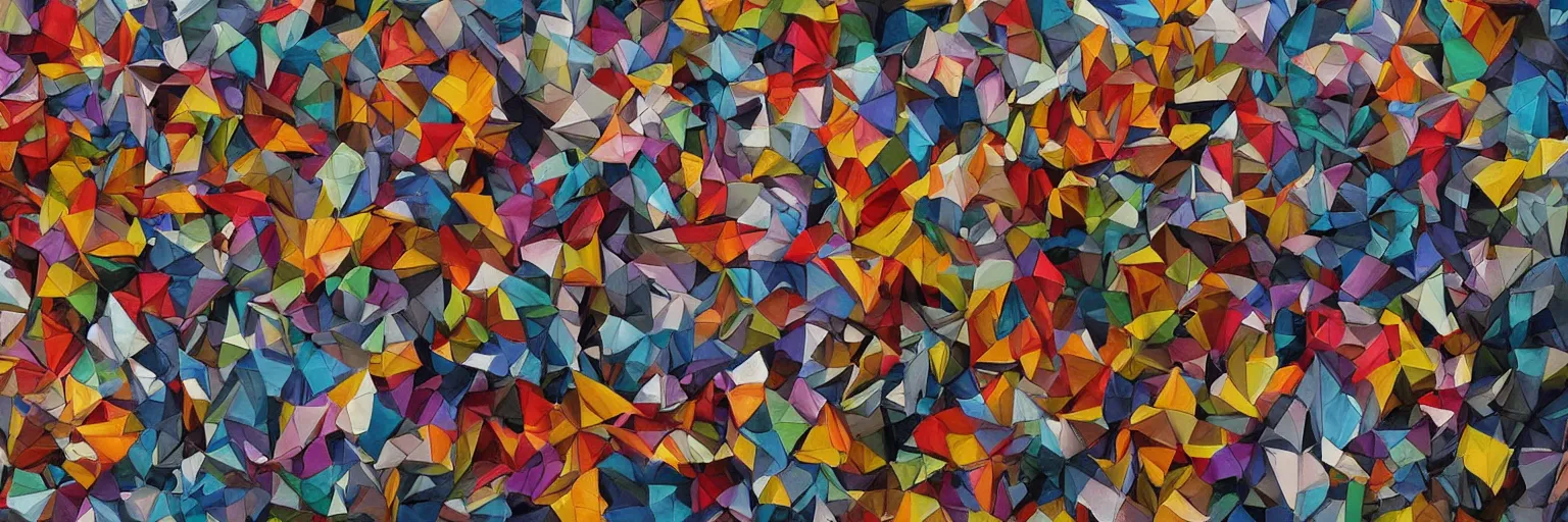 Image similar to abstract human body, Fine Art, Street Art, Mural, Modular Origami