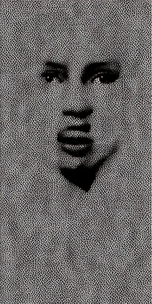 Prompt: a glitched portait of a woman, black and white, digital, distorted, blocky, pixelsorting, encoding error