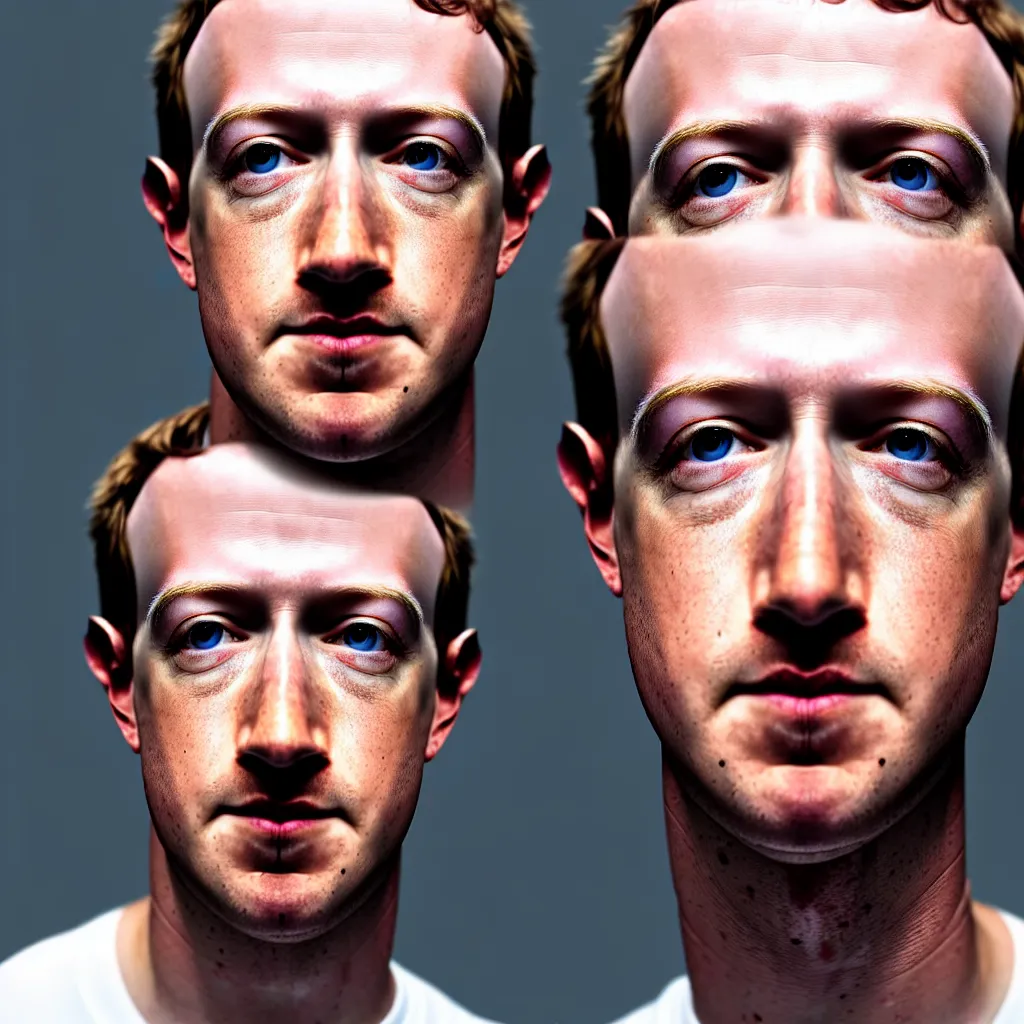 Image similar to one mark zuckerberg staring into your soul, photo, 4 k